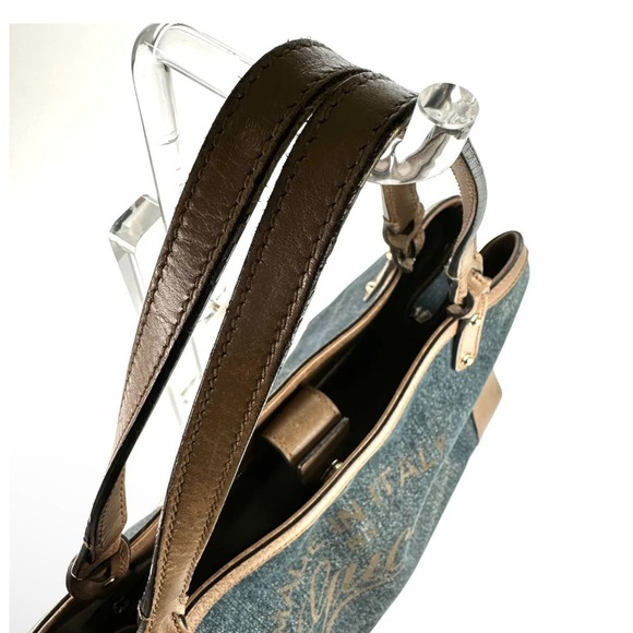 Gucci Denim Logo Tote - Picture 10 of 16